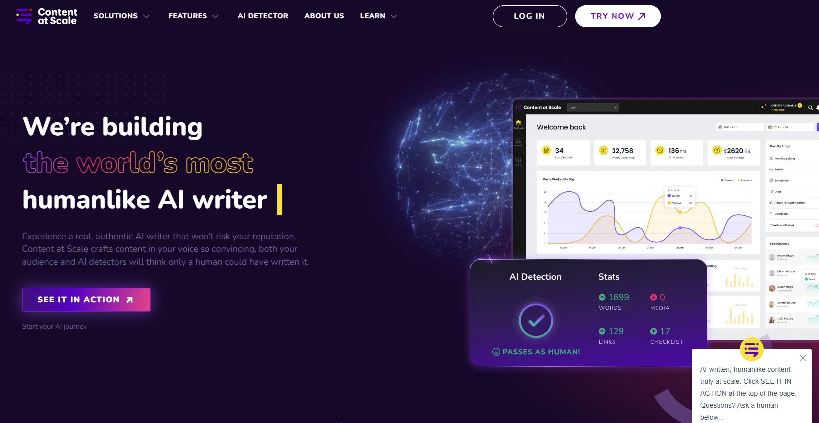 Content at Scale | The World’s Most Humanlike AI Writer